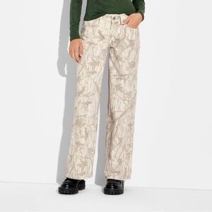 NWT Sz 16 Wild Fable - Gray Camo Low-Rise Baggy Jeans Camouflage